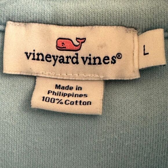 Vineyard Vines Shep Shirt Quarter Zip Sweatshirt Blue Size Large - Picture 3 of 5